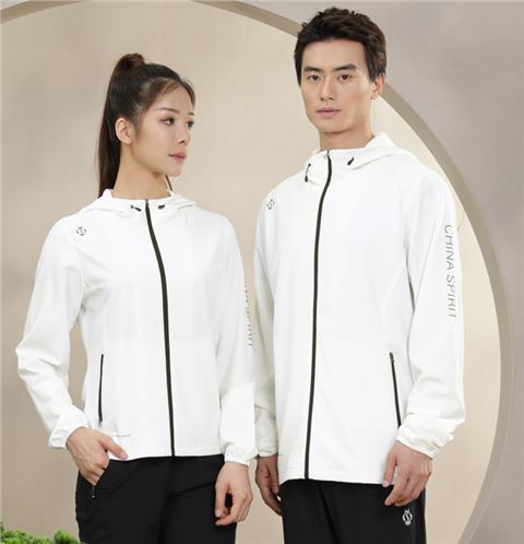 新款休闲杏耀运动风衣外套定做厂家26665_26666