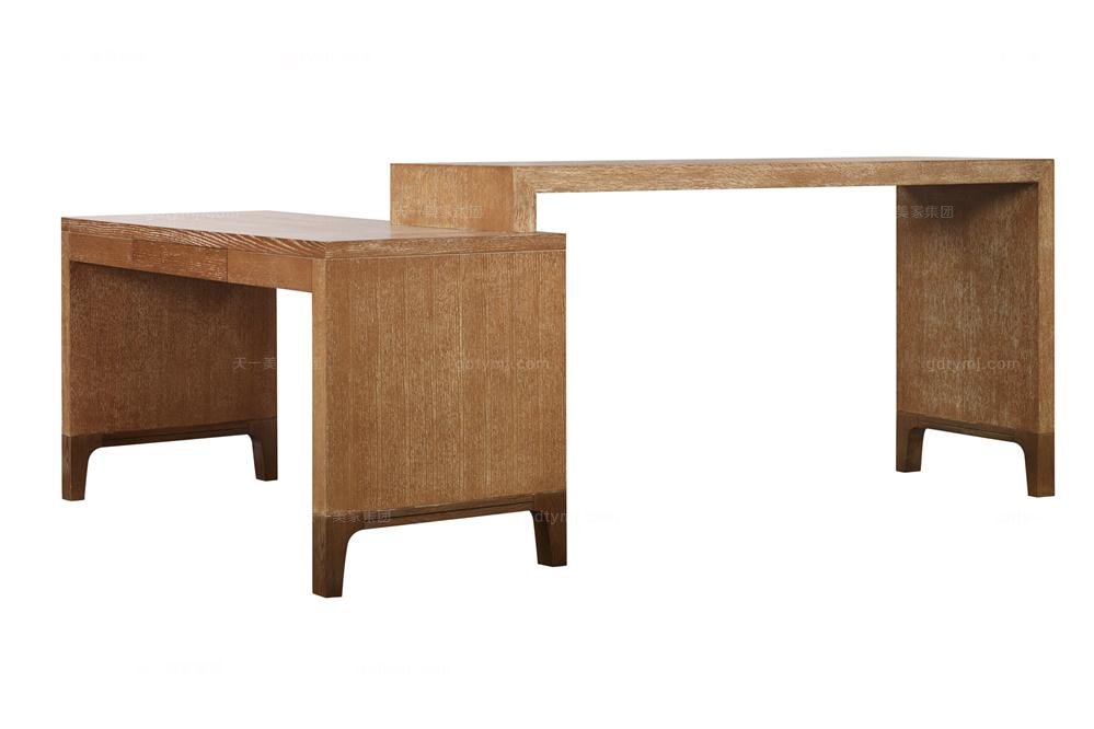 高端品牌美式原木色书桌
