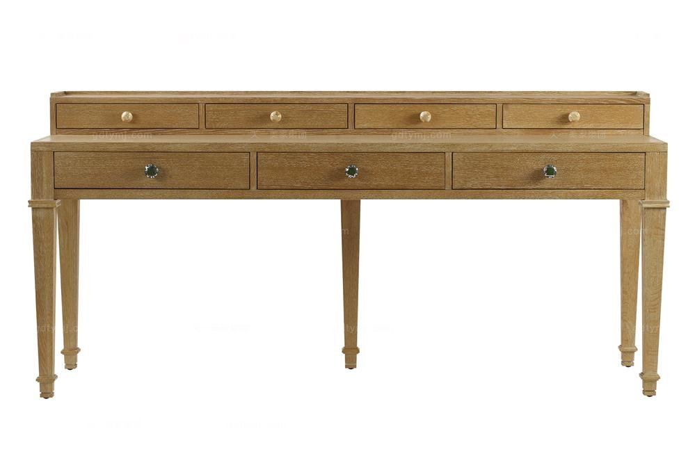 高端品牌美式原木色书桌
