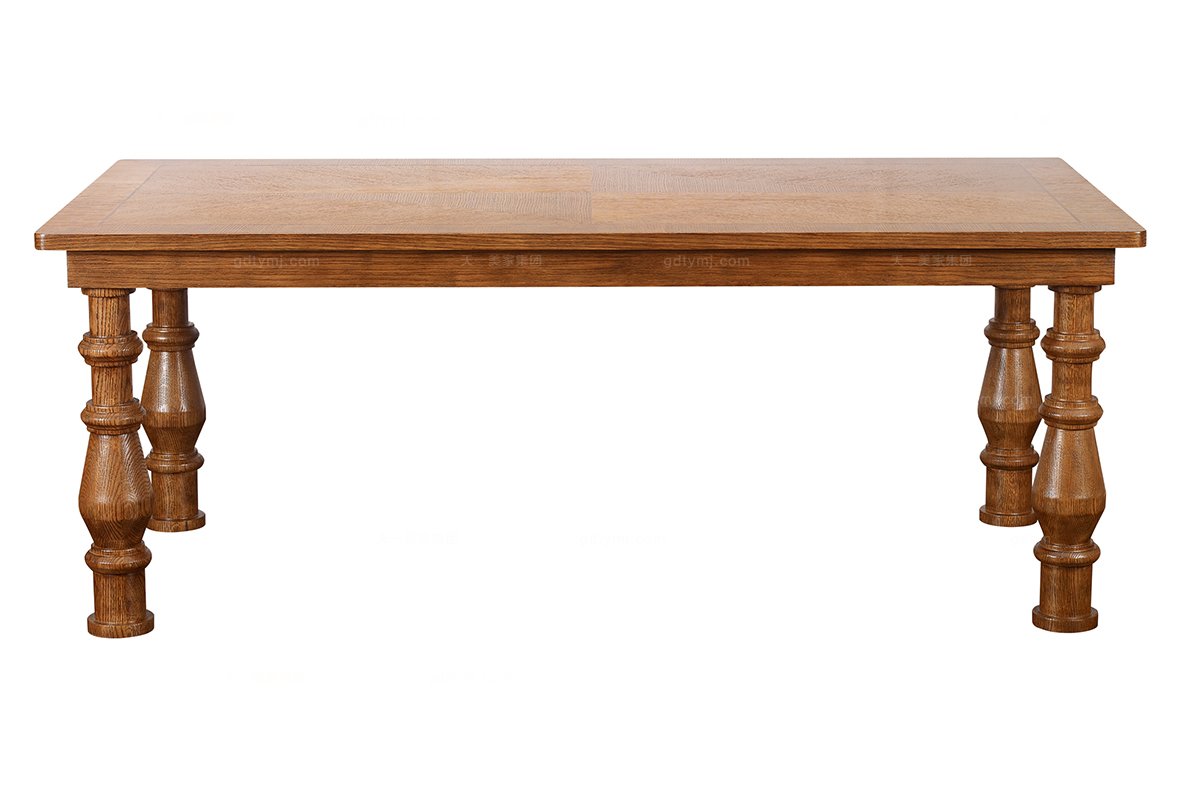 高端品牌美式实木长餐桌