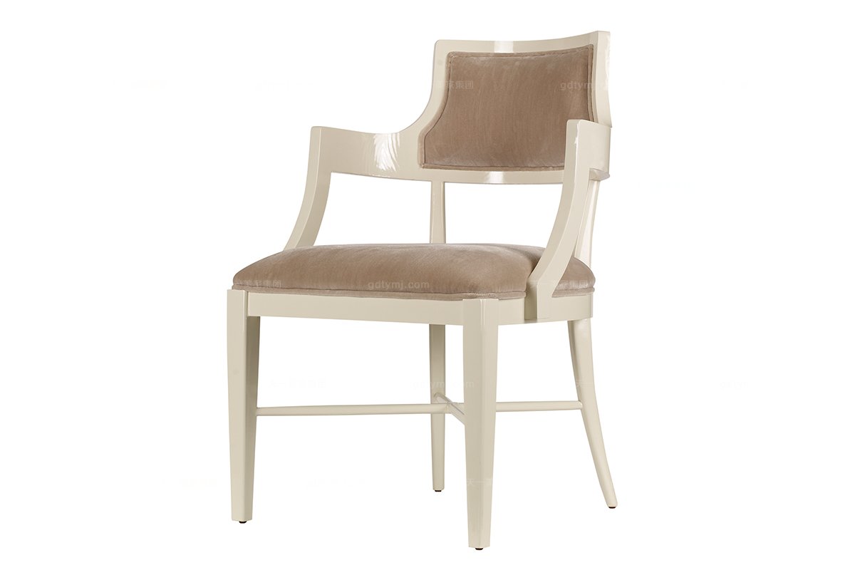 高端品牌美式白色妆椅