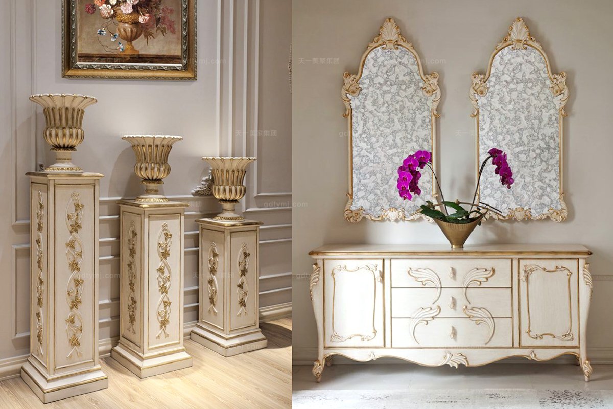 广东别墅会所星欧注册高端法式墙边柜