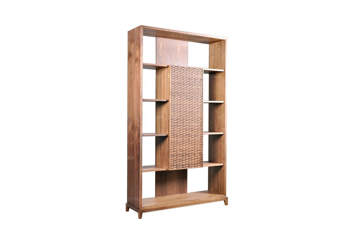 高端东南亚实木装饰书柜