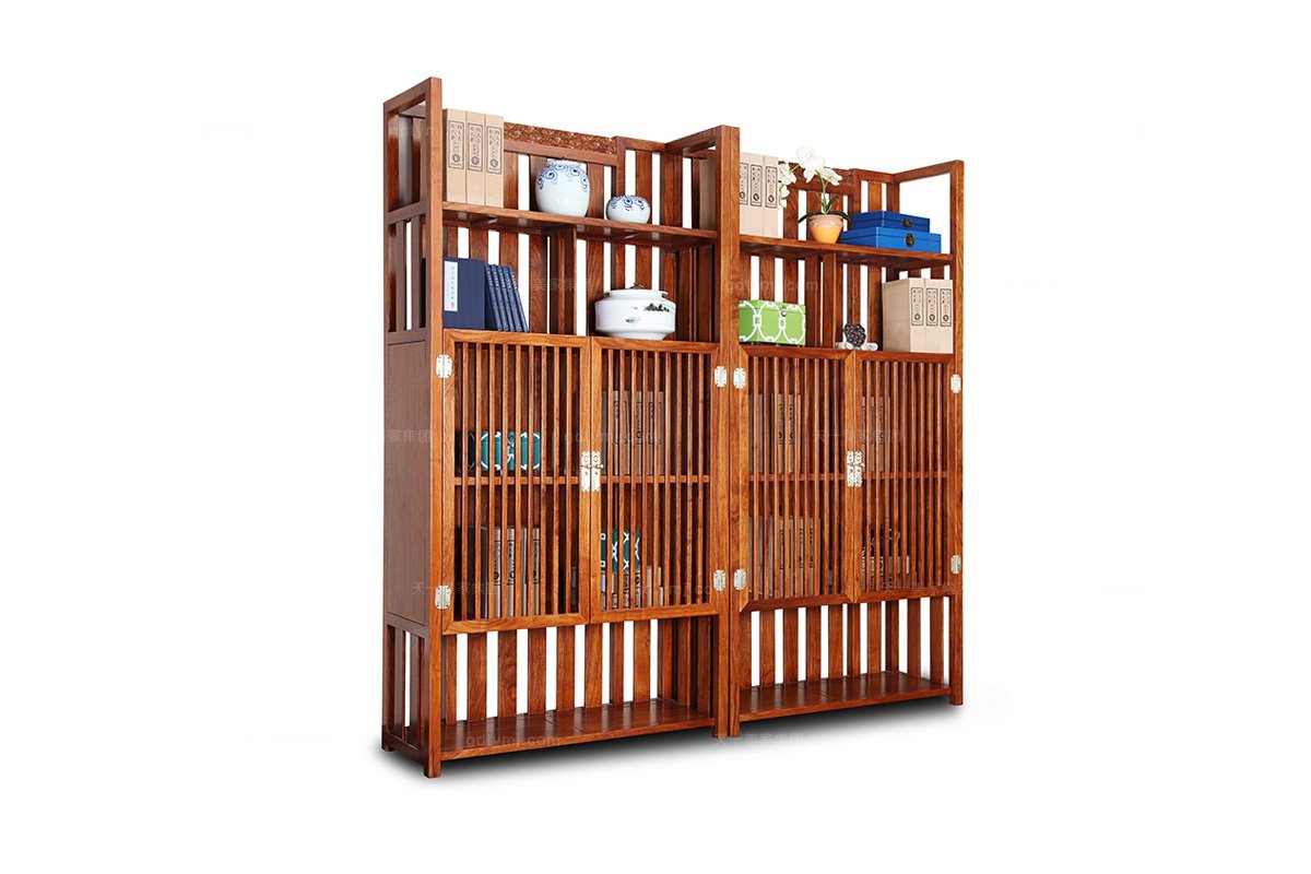 高端星欧注册报价中式实木书柜