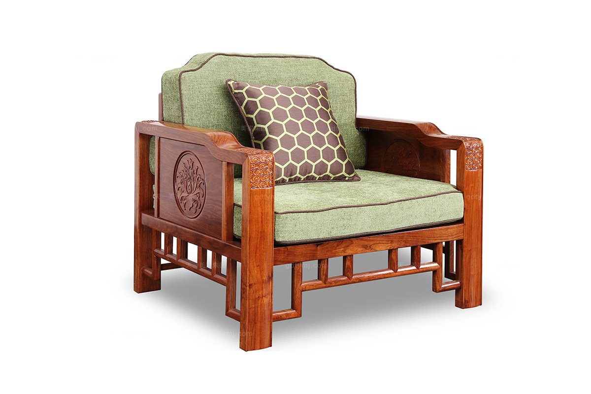 高端会所星欧注册中式单人沙发