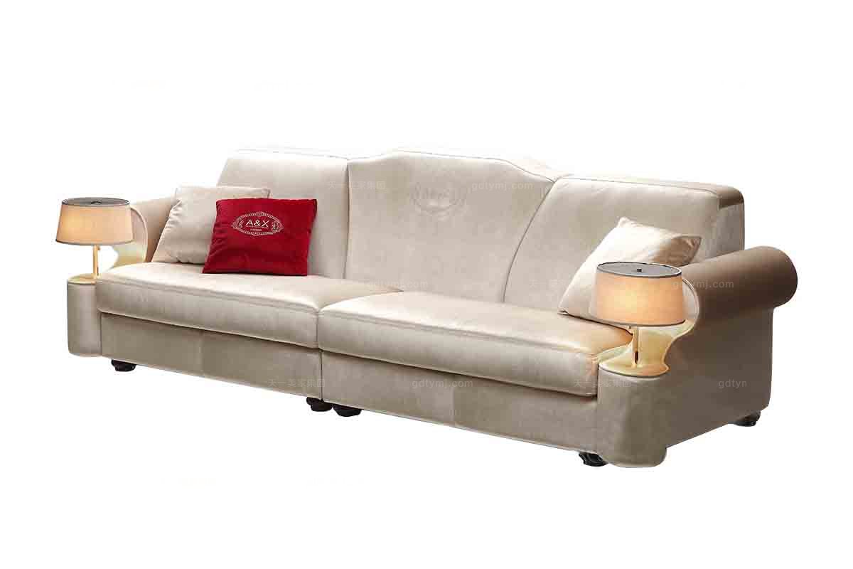 高端豪华别墅星欧注册图片后现代布艺三位沙发