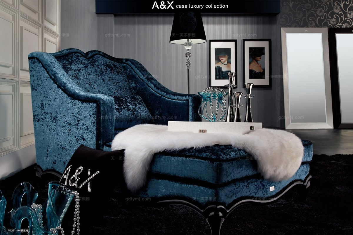 高端品牌后现代贵妃床