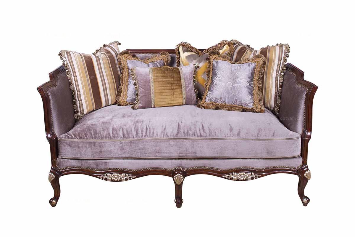 高端星欧注册美式布艺三位沙发