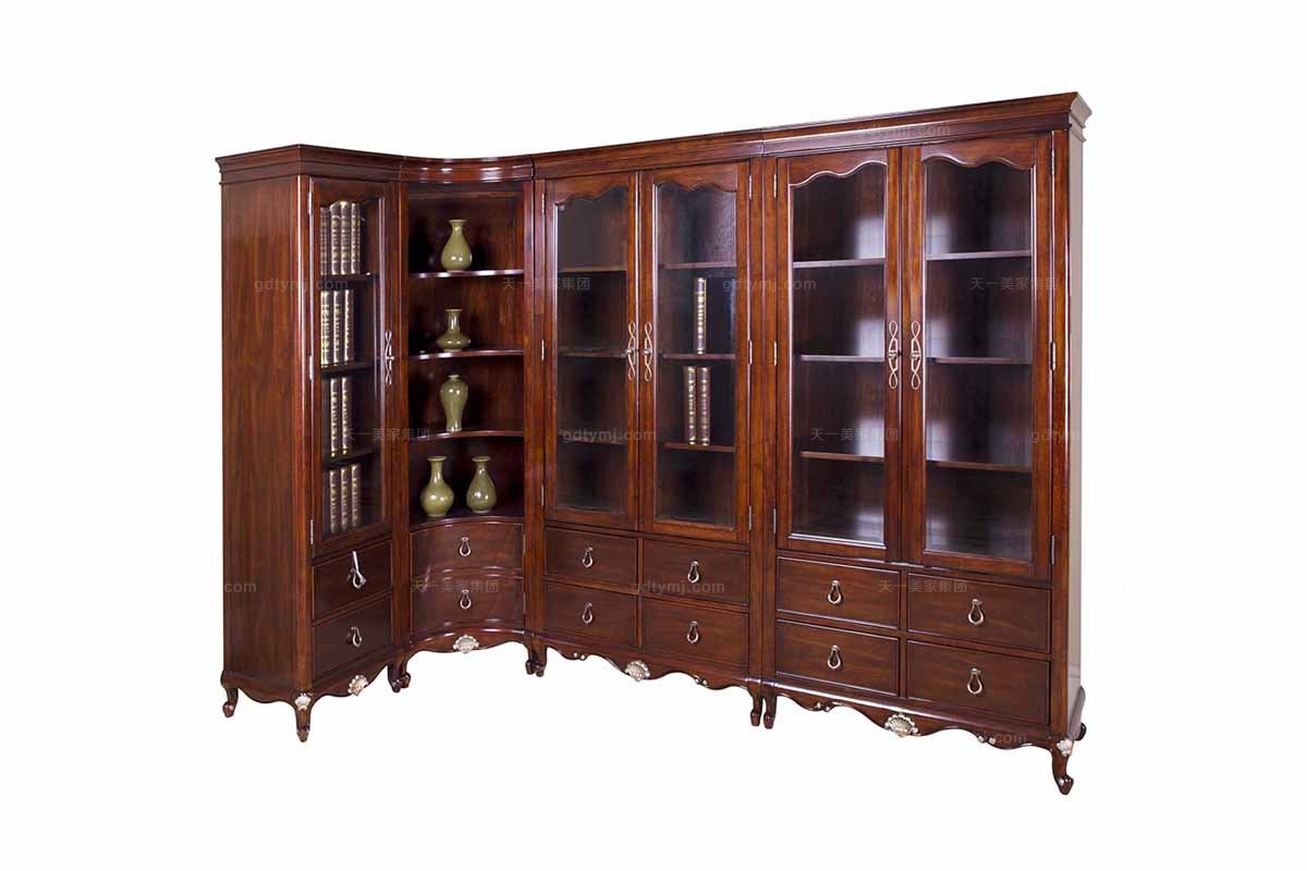 高端星欧注册美式组合书柜