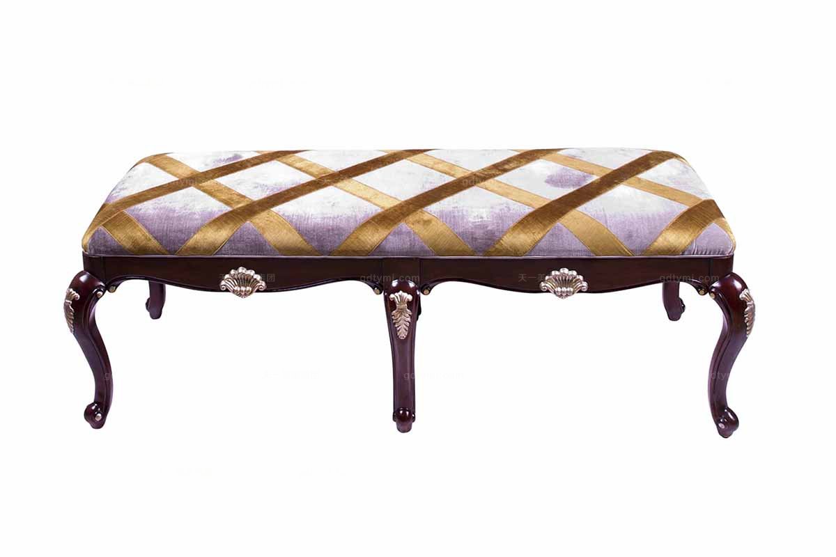 高端星欧注册美式床尾凳