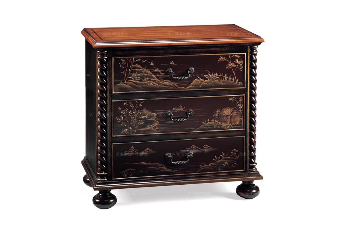 高端星欧注册美式三斗柜