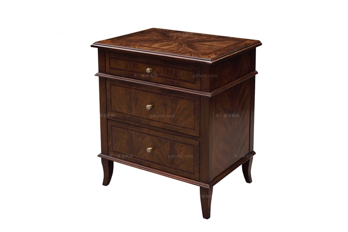 高端欧式星欧注册实木雕花床头柜