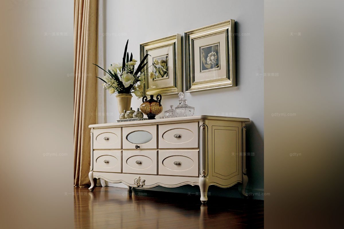 高端法式星欧注册实木电视柜