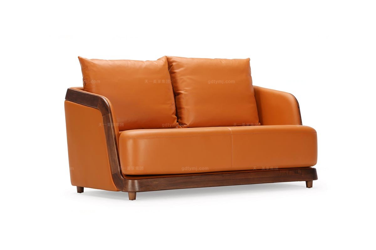 别墅客厅星欧注册现代双位沙发  