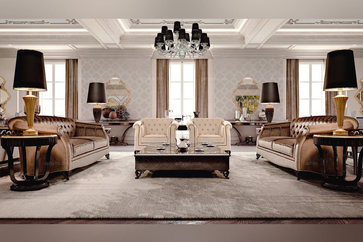 Carpanese新古典客厅组合灰色系列