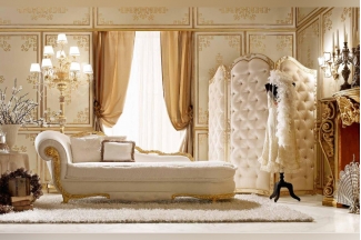  Andrea Fanfani 高端时尚法式浅色布艺贵妃床