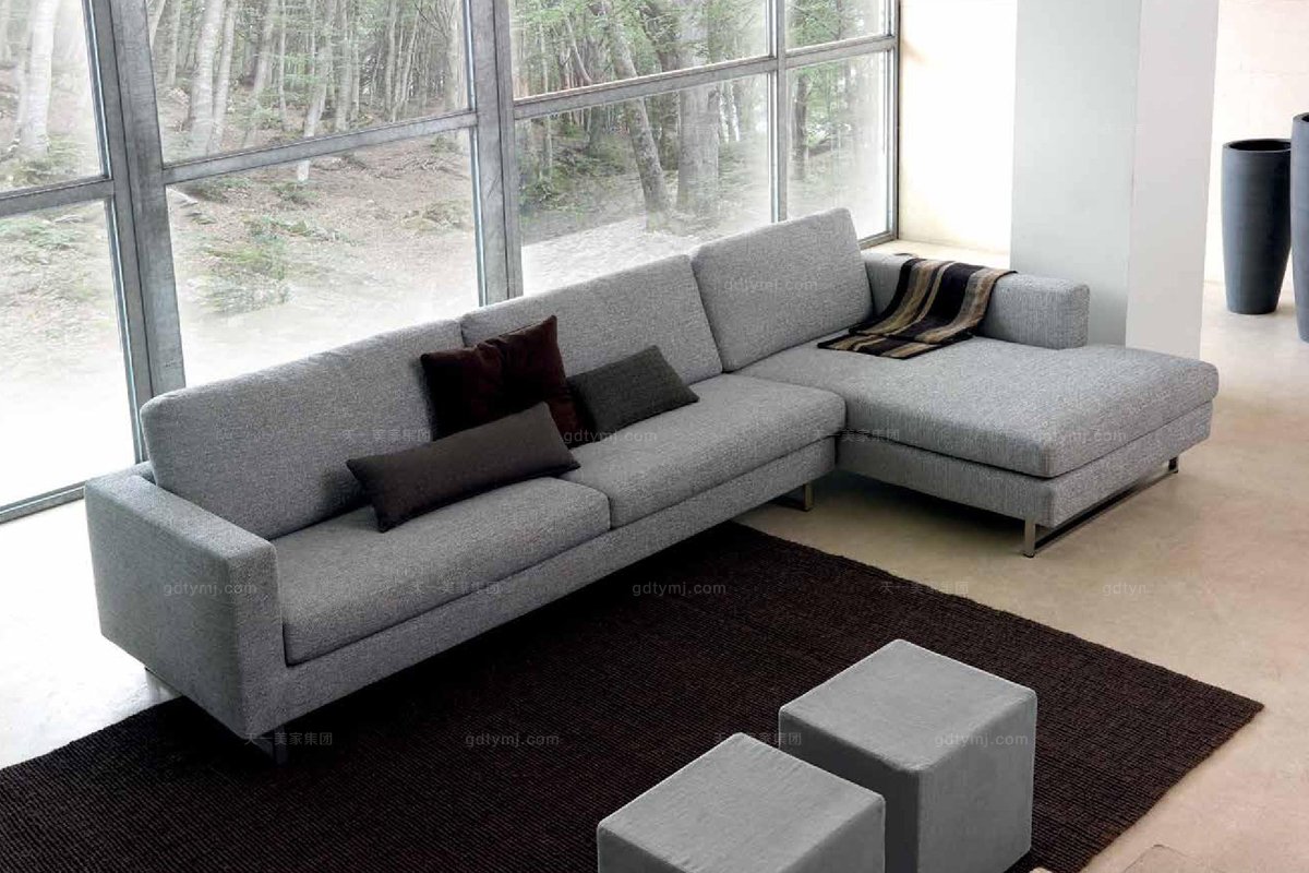  Dema 高端时尚简约现代灰色转角沙发