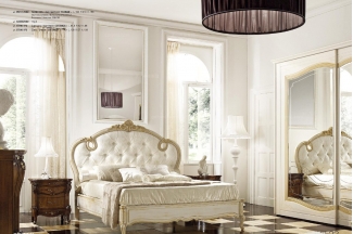 Grilli奢华新古典卧室白色做旧系列