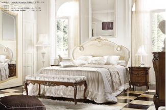 Grilli奢华新古典雕花白色卧室系列