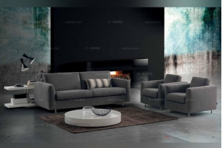  Dema高端品牌简约现代深灰色沙发组合