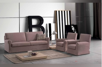 Dema高端品牌简约时尚现代粉红色沙发