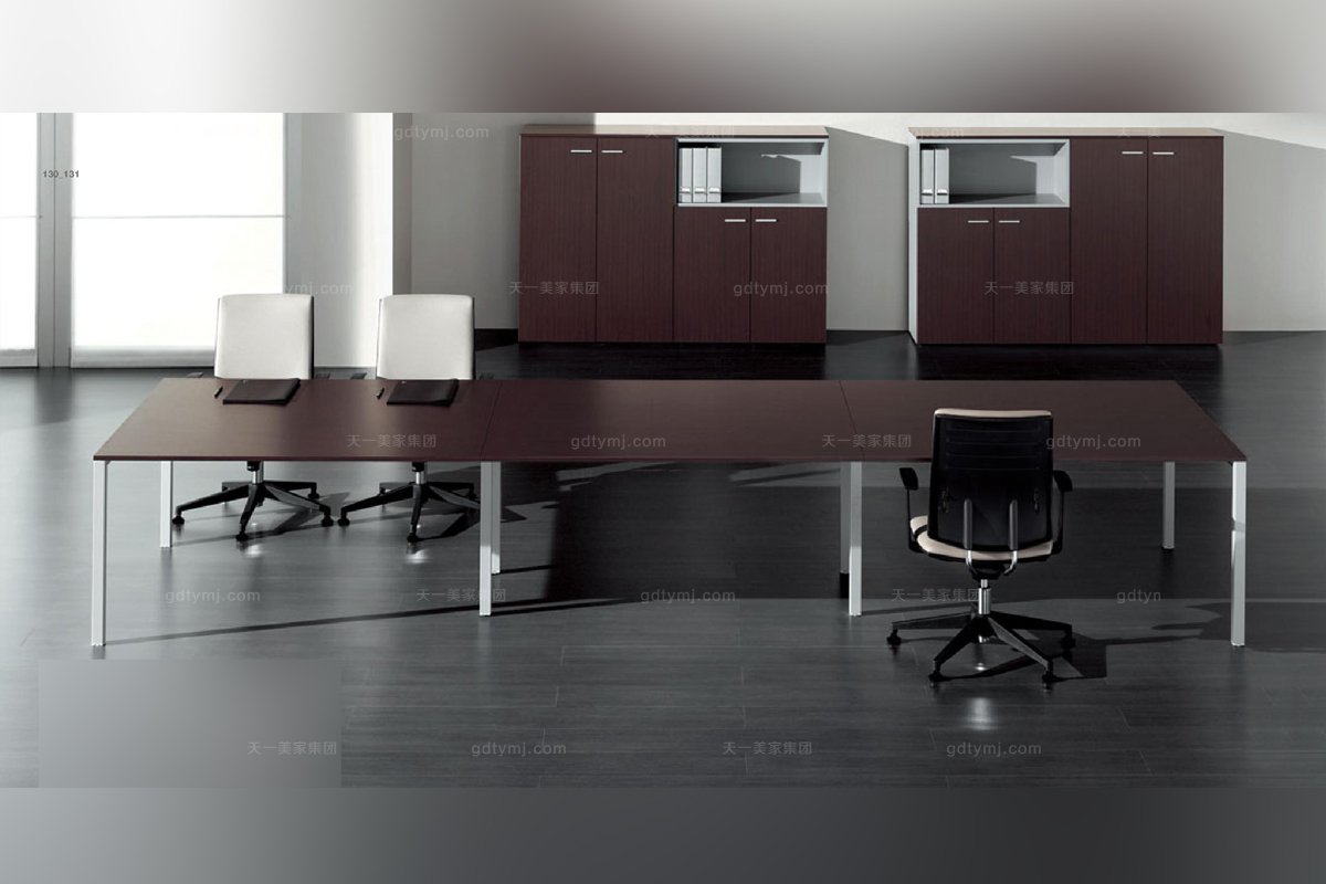 codutti 办公意昂黑色不锈钢多人书桌系列