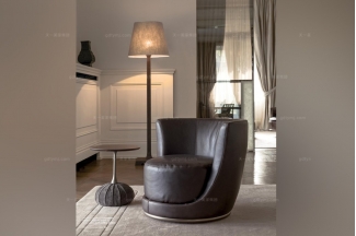 Longhi现代时尚黑色休闲沙发