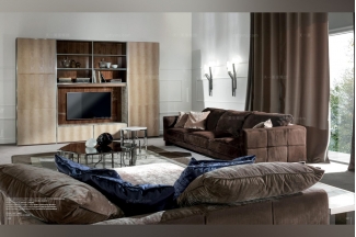 Longhi现代风深棕色客厅沙发系列