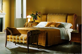 成套卧室蓝冠注册Pigoli 皮沟里简约黄色布艺软床