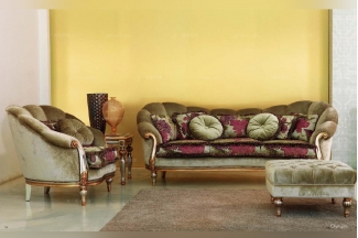 Pigoli 皮沟里素色+花型布艺实木转角沙发客厅系列
