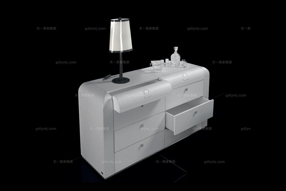 高端品牌现代风格兰博基尼系列白色四斗柜