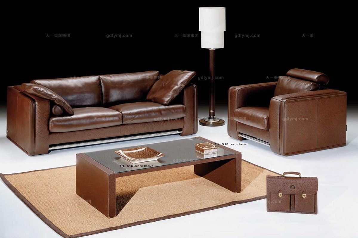 高端品牌现代意大利进口兰博基尼系列1+3沙发组合