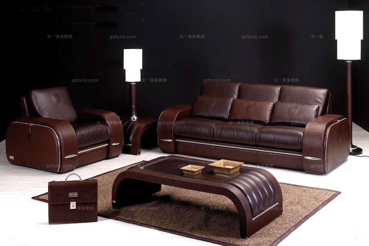 高端品牌现代意大利进口兰博基尼系列棕色沙发
