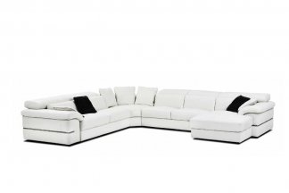 高端时尚现代意大利进口白色转角沙发
