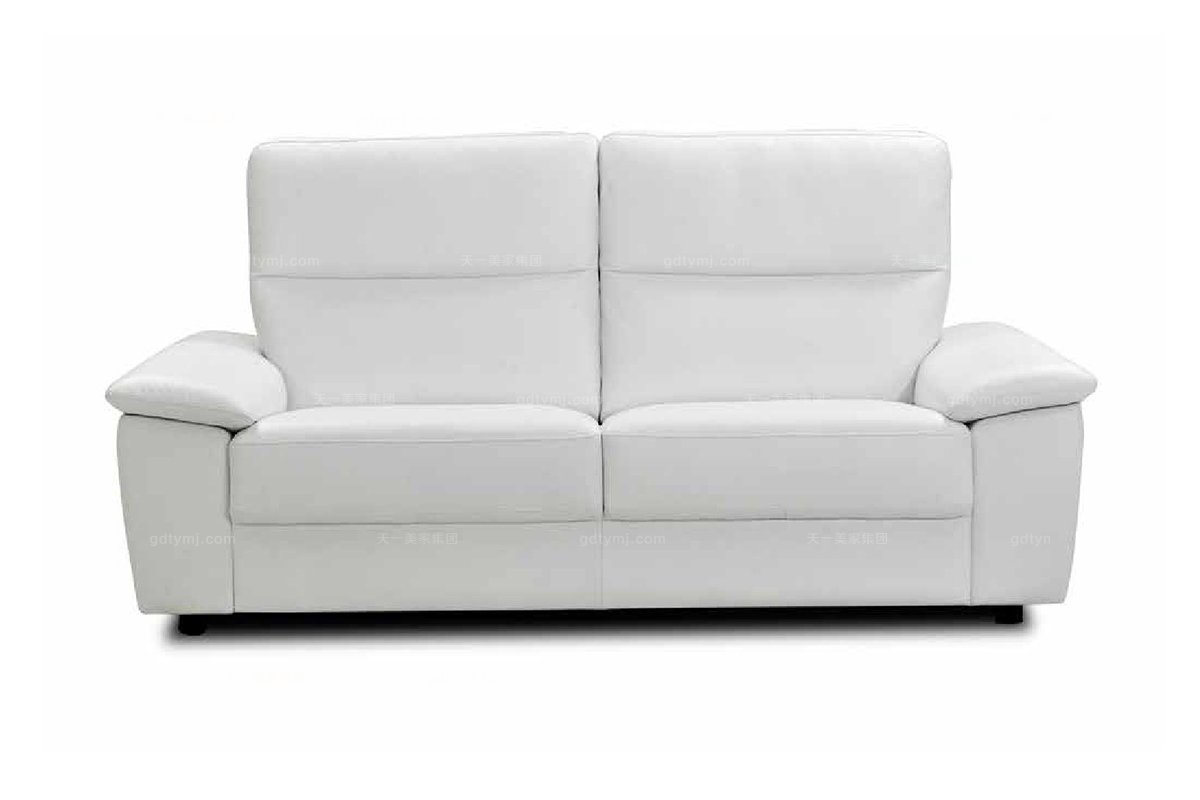 高端时尚现代意大利进口白色休闲二人沙发