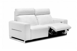 高端时尚现代意大利进口白色休闲舒适型二人沙发