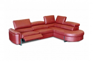 高端时尚现代意大利进口别墅会所红色转角沙发