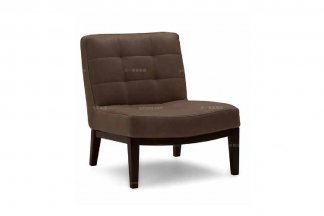 高端品牌现代意大利进口深咖啡色布艺休闲椅