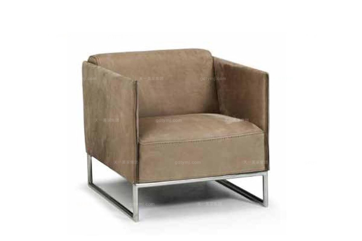 高端品牌现代意大利进口布艺休闲椅