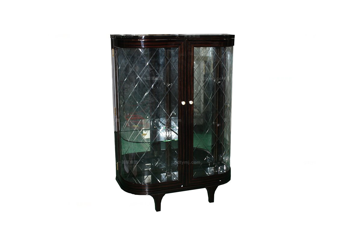 世界星欧注册品牌奢华新古典黑檀色装饰柜 