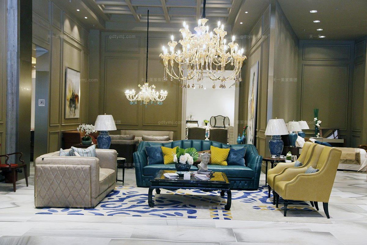 高端奢华星级酒店蓝冠注册自然主义真皮客厅沙发系列