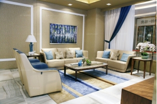 名贵蓝冠注册品牌奢华自然主义真皮客厅沙发系列