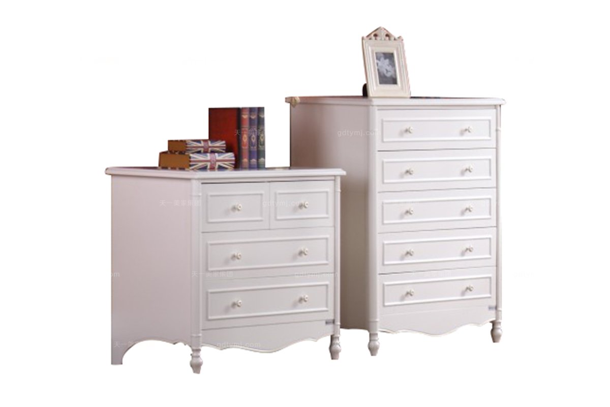 高端儿童品牌星欧注册白色实木斗柜
