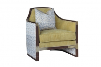 名贵别墅蓝冠注册品牌法式风格咖啡色单人沙发