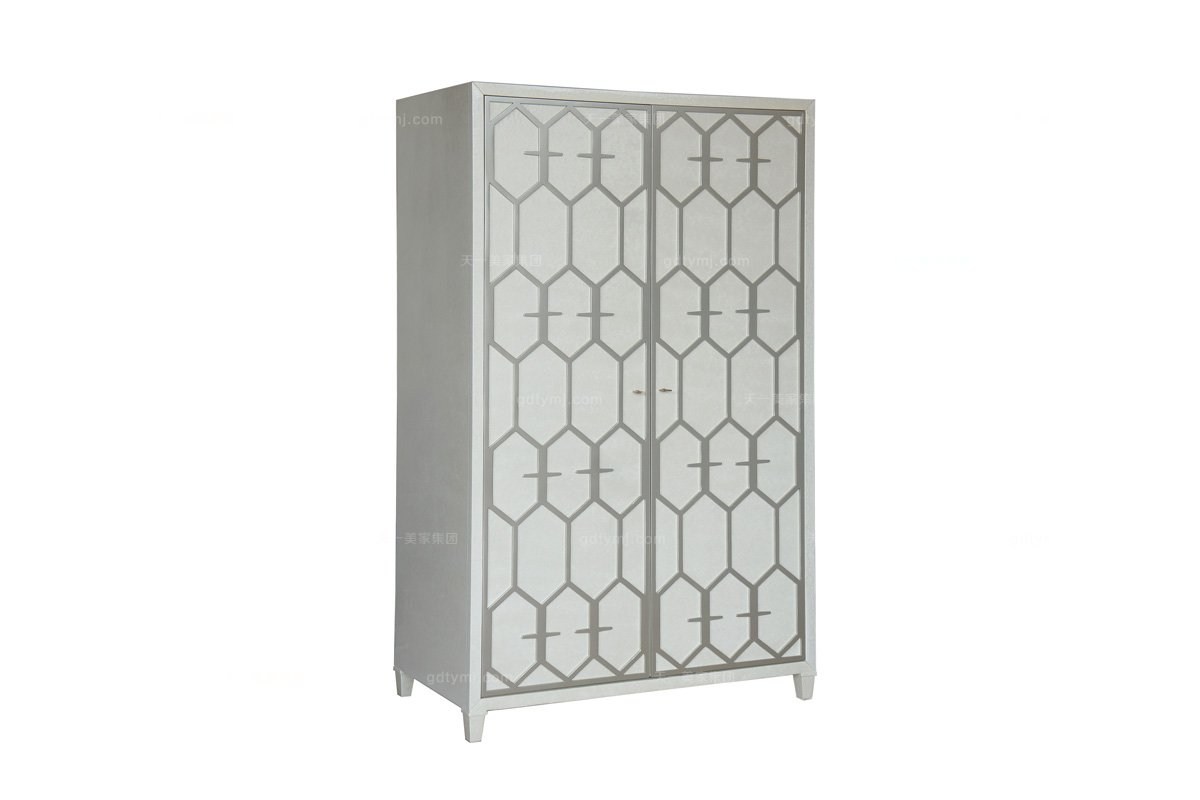 高端别墅星欧注册品牌法式贝母漆两门衣柜