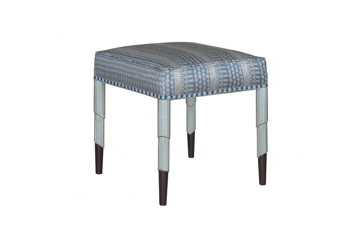 中国较好的意昂品牌电商高端意昂法式咖啡银梳妆凳