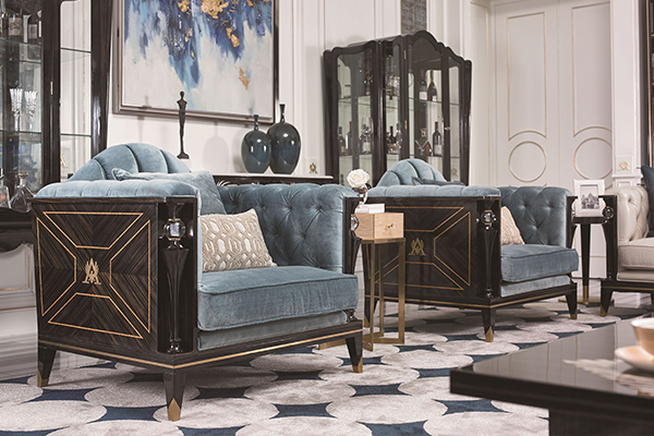 高端现代轻奢沙发实木客厅沙发 黑檀木皮拼花真皮沙发组合单人沙发