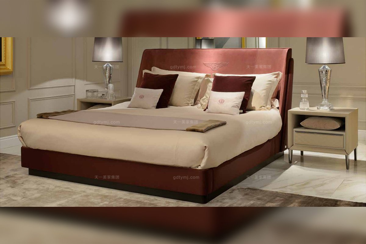 名贵奢华会所别墅星欧注册品牌后现代风卧室双人大床组合套装系列床