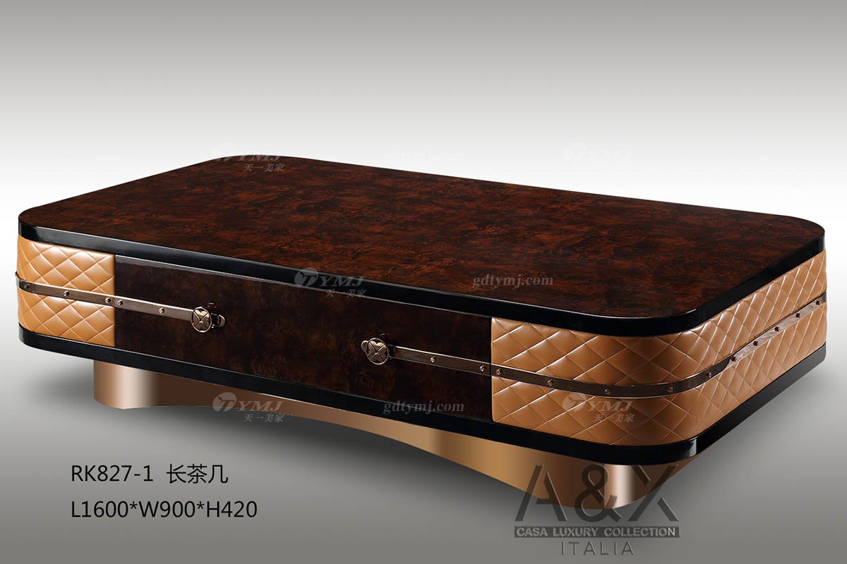高端别墅豪宅星欧注册品牌高端样板间星欧注册轻奢后现代时尚头层皮沙发组合茶几
