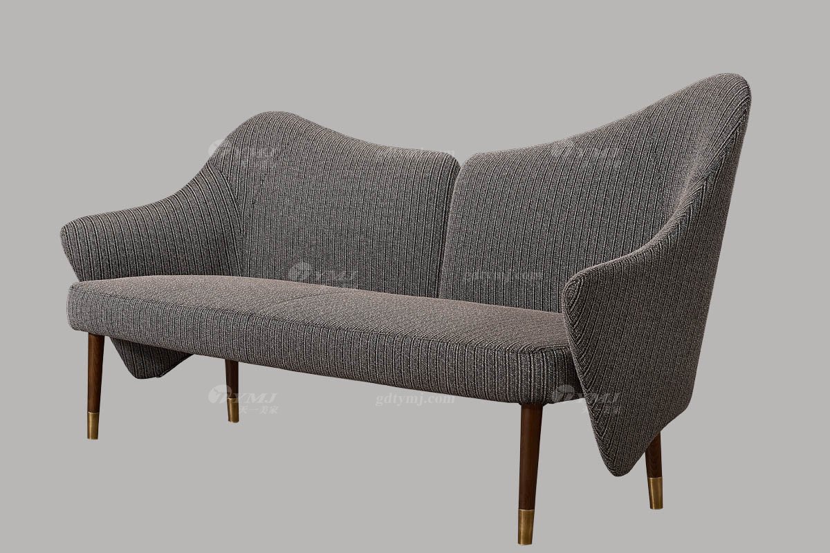 创意别墅会所星欧注册品牌现代极简北欧客厅星欧注册优质布艺沙发系列三位沙发